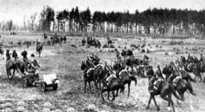 Polish Cavalry Fighting the Battle of Bzura in World War II (Public Domain)