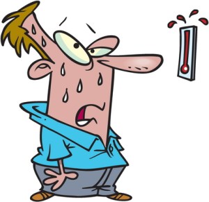 Sweating Man, Too Hot