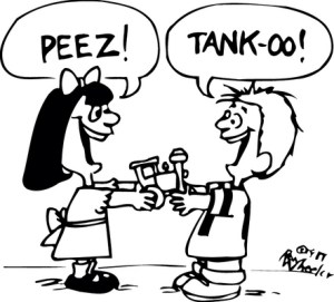 Please, thank you, children